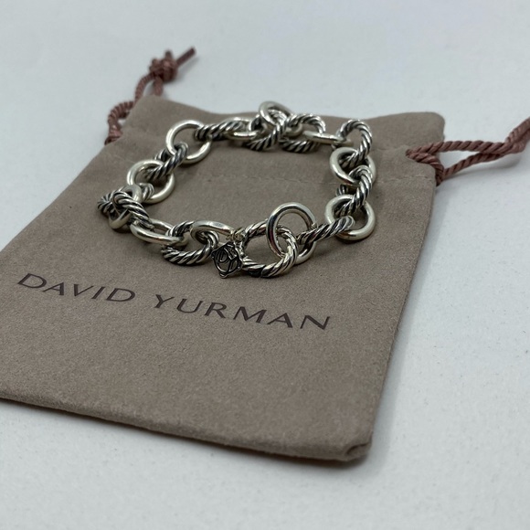 David Yurman  12mm Large Oval Link Cable Bracelet - Picture 3 of 5
